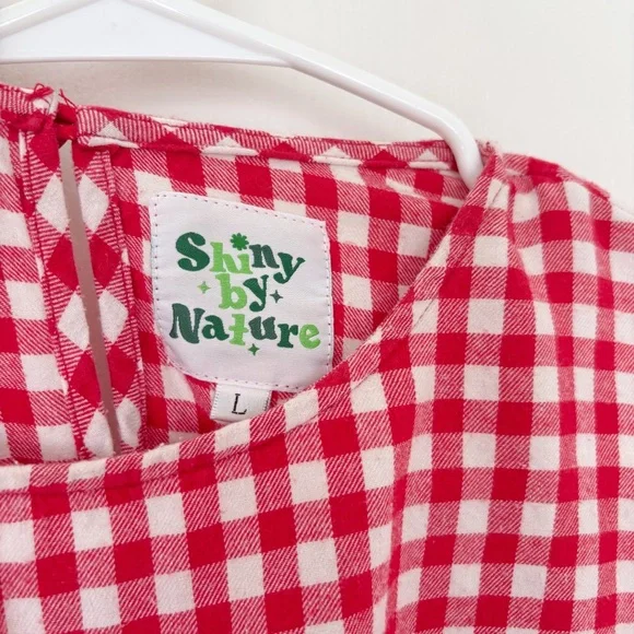 Shiny by Nature Gingham Red Dress - Picture 4 of 5